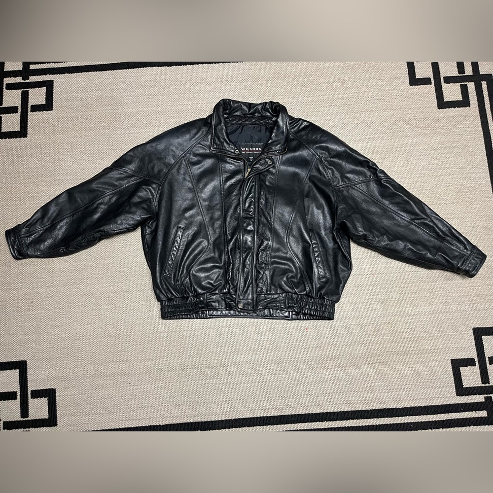 Wilson's Leather Men's Vintage Full Zip Bomber Jacket